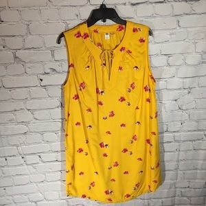 Old Navy marigold poppy dress Sz L